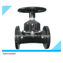 Casting Iron Flanged Ends Straight Through Diaphragm Valve